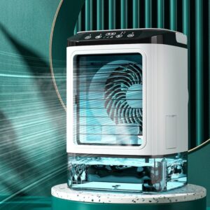 USB Desktop Fan With Mist Spray Humidifying Function And Cooling Features